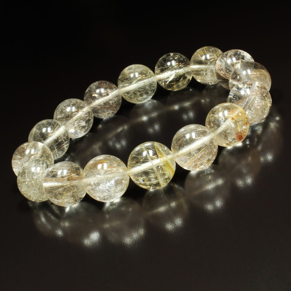 【一部へこみあり】１３ミリ 一点物 シルバールチルブレスレット ＰＳｉｒ２４ ギフトセット 作品動画あり 虹入水晶 ギフトセット