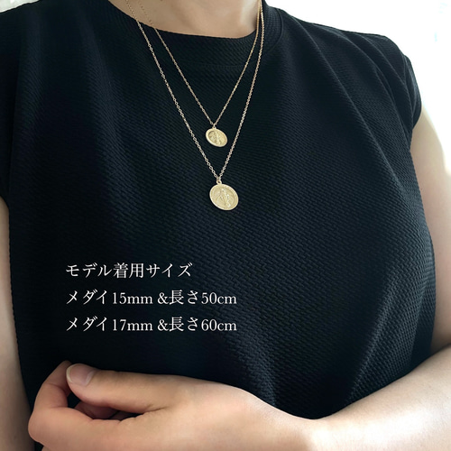 14kgf コインネックレス・M(直径15mm・45cm〜 長さオーダーOK 14kgf コインネックレス・M(直径15mm・45cm〜 長さオーダーOK