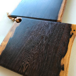 カッティングボード　ウエンジ 無垢 天然木 マルチボード まな板 トリベット 5枚目の画像
