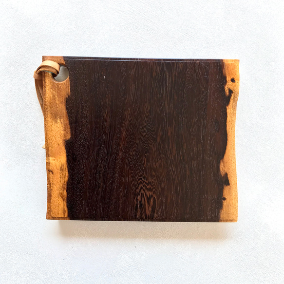 カッティングボード　ウエンジ 無垢 天然木 マルチボード まな板 トリベット 4枚目の画像