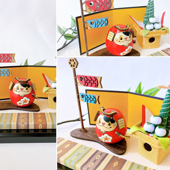 ねこ武者 【 梅 】 太鼓 ちまき セット 五月人形 コンパクト おしゃれ モダン 鯉のぼり こいのぼり kokechi 人気・おすすめ｜使いやすい・旅行におすすめ 品質保証 全国発送 日本国内発送・最短翌日お届け