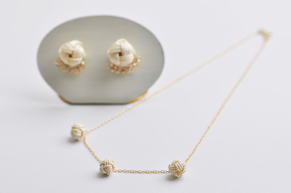 【２点セット】ハレの日アクセサリー　イヤリングorピアス＋ネックレス 7枚目の画像