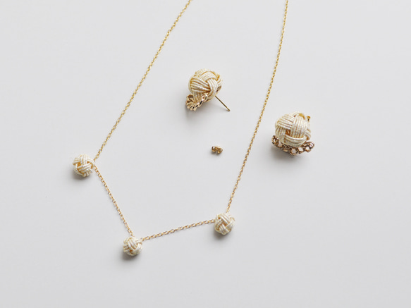 【２点セット】ハレの日アクセサリー　イヤリングorピアス＋ネックレス 8枚目の画像