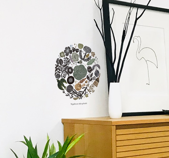 《フィンランドの香り(3色展開※色を選択してください)》スッと壁に溶け込むウォールステッカー　※水濡れOK・テカリ無し 5枚目の画像