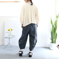 waffle knit balloon sleeve cut-sew 7枚目の画像