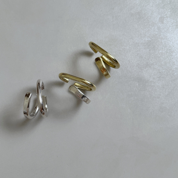 【silver】 double line earcuff 2枚目の画像