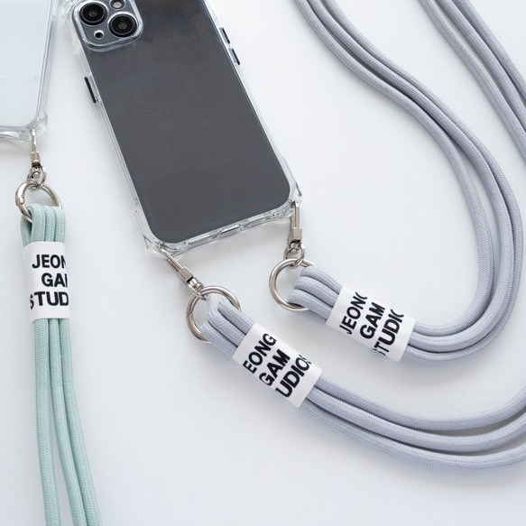 ストラップ 単品 【 3連紐ストラップ 】スマホショルダー ショルダーストラップ 母の日 FA19A 2枚目の画像