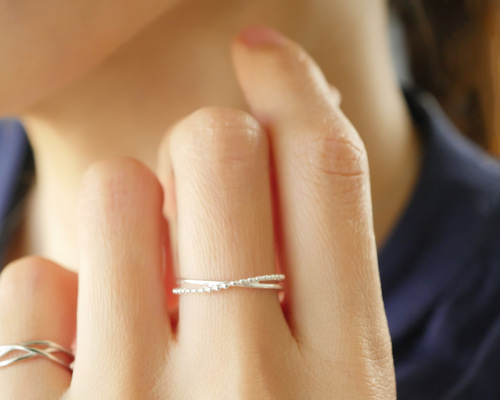 MELEMELE シルバー クロスリング 指輪*イヤーカフ 59712e2826b79766fe737d118264c2