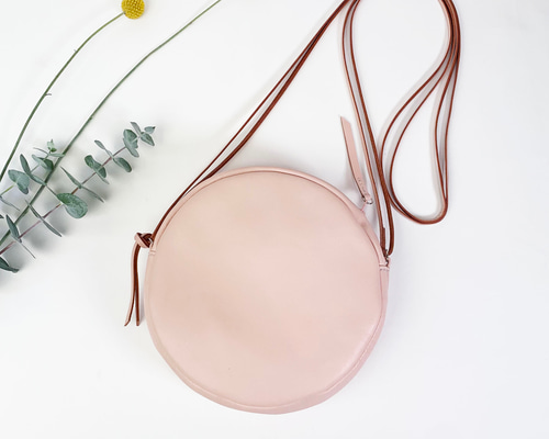 バッグ Pan chan 本革の丸型ショルダー red ショルダーバッグ Z-chan(じいちゃん