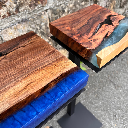 ウッドレジン スタンド サイドテーブル サイドテーブル