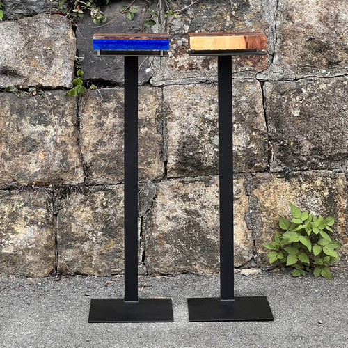 ウッドレジン スタンド サイドテーブル サイドテーブル 【 w i r e