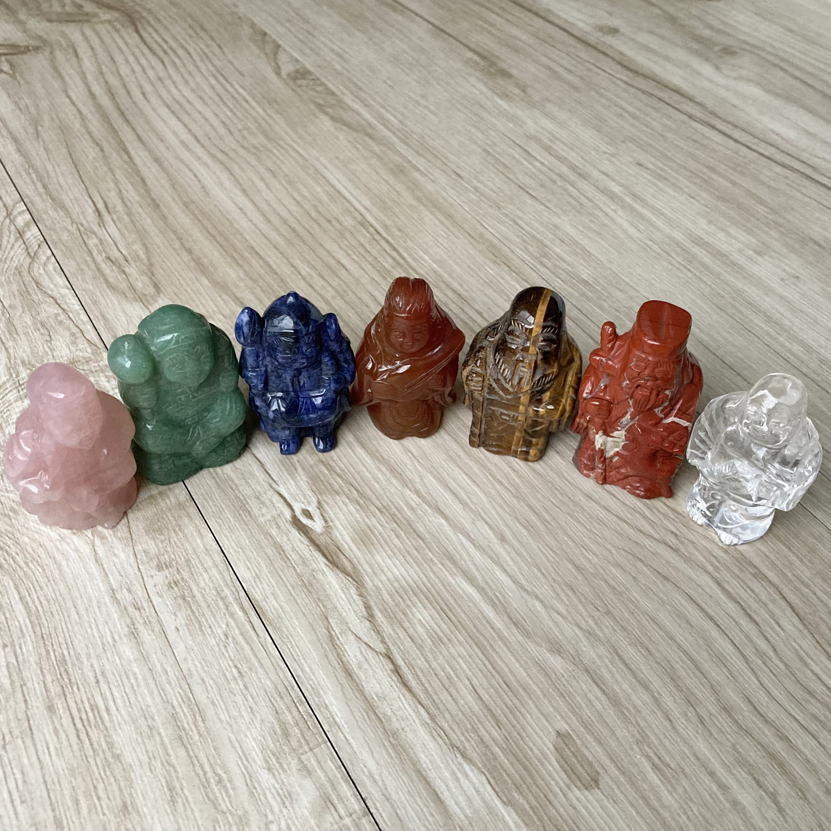 パワーストーン 七福神 置物 七福神／水晶・置物・台座付き – 天然石の店 ふうちゃん