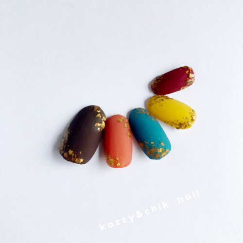 ネイルチップ 〜カラフル〜 ネイルチップ（つけ爪） kazzy&chik nail