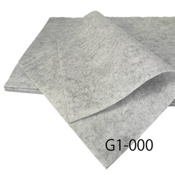 G1-000　極薄ベージュミックス 100％ ウール フェルト 20X30cm 厚さ1㎜ 1枚目の画像