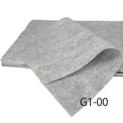 G1-00　極薄グレーミックス 100％ ウール フェルト 20X30cm 厚さ1㎜ 1枚目の画像