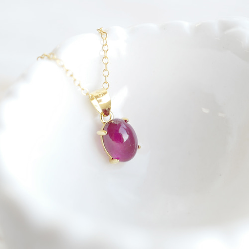 ルビーネックレス ルビー ネックレス Z5447 0.27ct ゴールドK18 四葉 クローバー