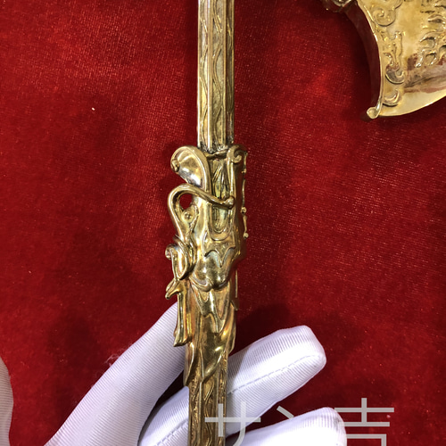 法器 鉞刀斧 宝斧 密教法具 真鍮製 33CM その他アート サン吉 通販