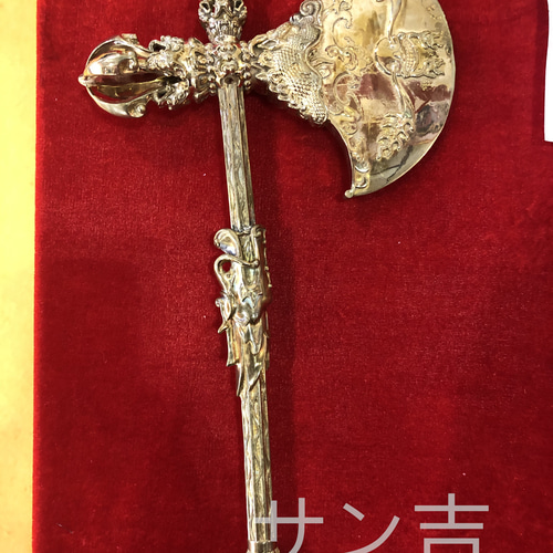 法器 鉞刀斧 宝斧 密教法具 真鍮製 33CM その他アート サン吉 通販