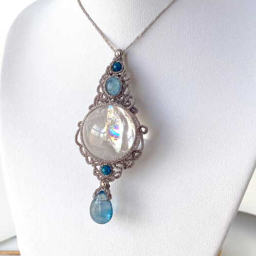 アイリスクォーツ×アクアマリン×ブルーグリーンフローライト  