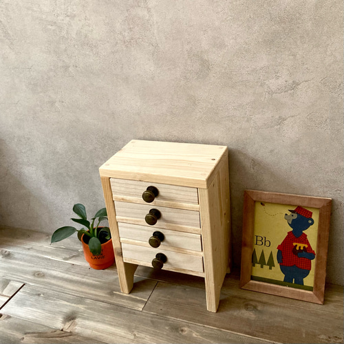 アクセサリー収納 引き出し収納 木製 4段 アクセサリーケース