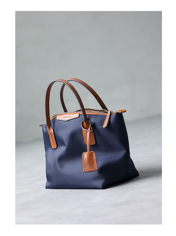 オリジナルデザインナイロンレザートートバッグ 