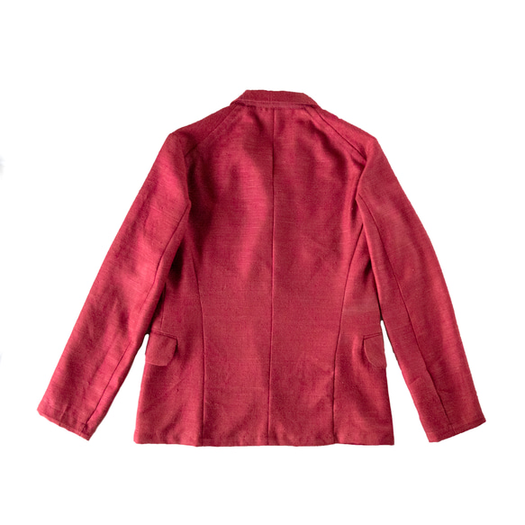 レッド(赤)イギリス製デッドストックシルク、テーラードジャケット 在庫ありサイズM,XXL レッド イギリス製デッドストックシルク テーラードジャケット 在庫ありサイズM XXL この商品は 胸周り cm着丈 cm肩幅 cm袖丈 cm 仕立て