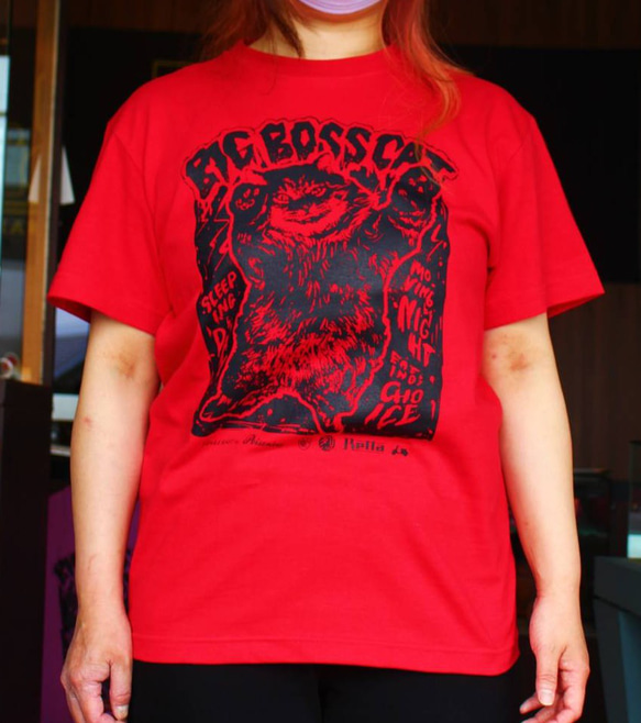 ボス猫！“BIG BOSS CAT” Tシャツ/ホラーショー/ユニセックス“ 誇りの