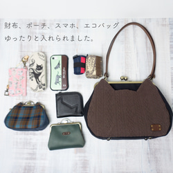 【受注制作】スピカ アズネコがま口バッグ【夜空】 17枚目の画像