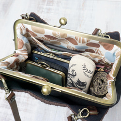 【受注制作】スピカ アズネコがま口バッグ【夜空】 18枚目の画像