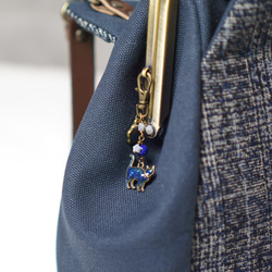 【受注制作】スピカ アズネコがま口バッグ【夜空】 3枚目の画像