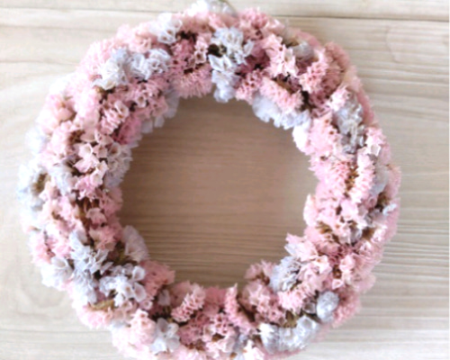 スターチスのドライフラワーリース リース lea pua 通販 14239524