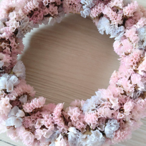 スターチスのドライフラワーリース リース lea pua 通販 14239524