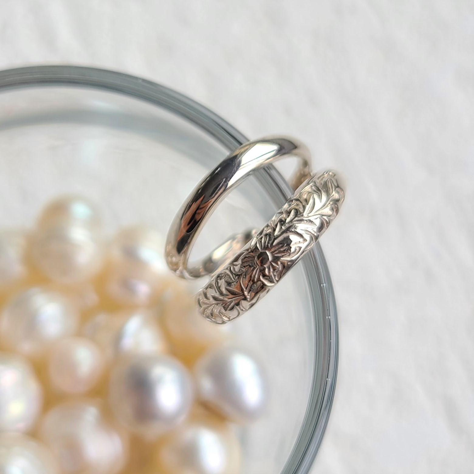 マイレの2連ハワイアンイヤーカフ／シルバー《送料無料》PY-279