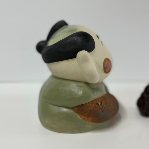 にこにこ福助さん O-224 陶製 /Fukusuke/福助/फुकुसुके