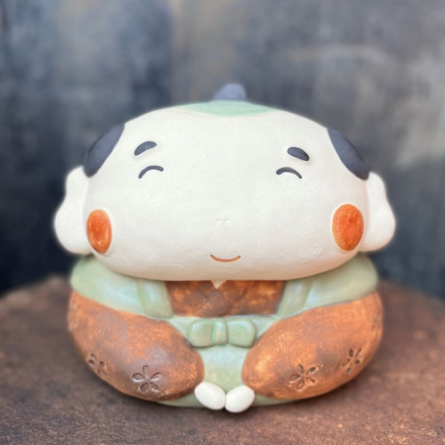 福助　陶器　約高さ27㌢幅37㌢ 福助 置物 楽天市場】福助 置物の通販