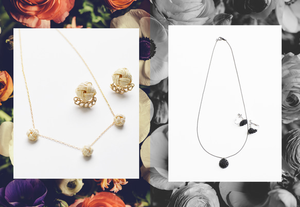 【4点セット】ハレの日＆ブラックフォーマル　アクセサリー ピアスorイヤリング＋ネックレス 1枚目の画像