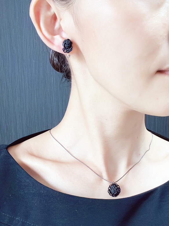 【4点セット】ハレの日＆ブラックフォーマル　アクセサリー ピアスorイヤリング＋ネックレス 3枚目の画像