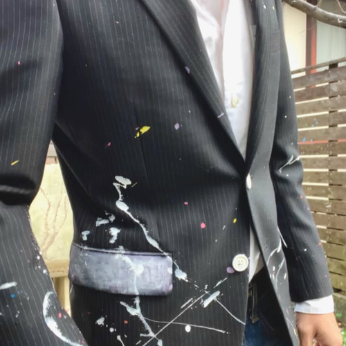 ペイントアート テーラードジャケット 7d112190c5ae01f703b05b843613ce