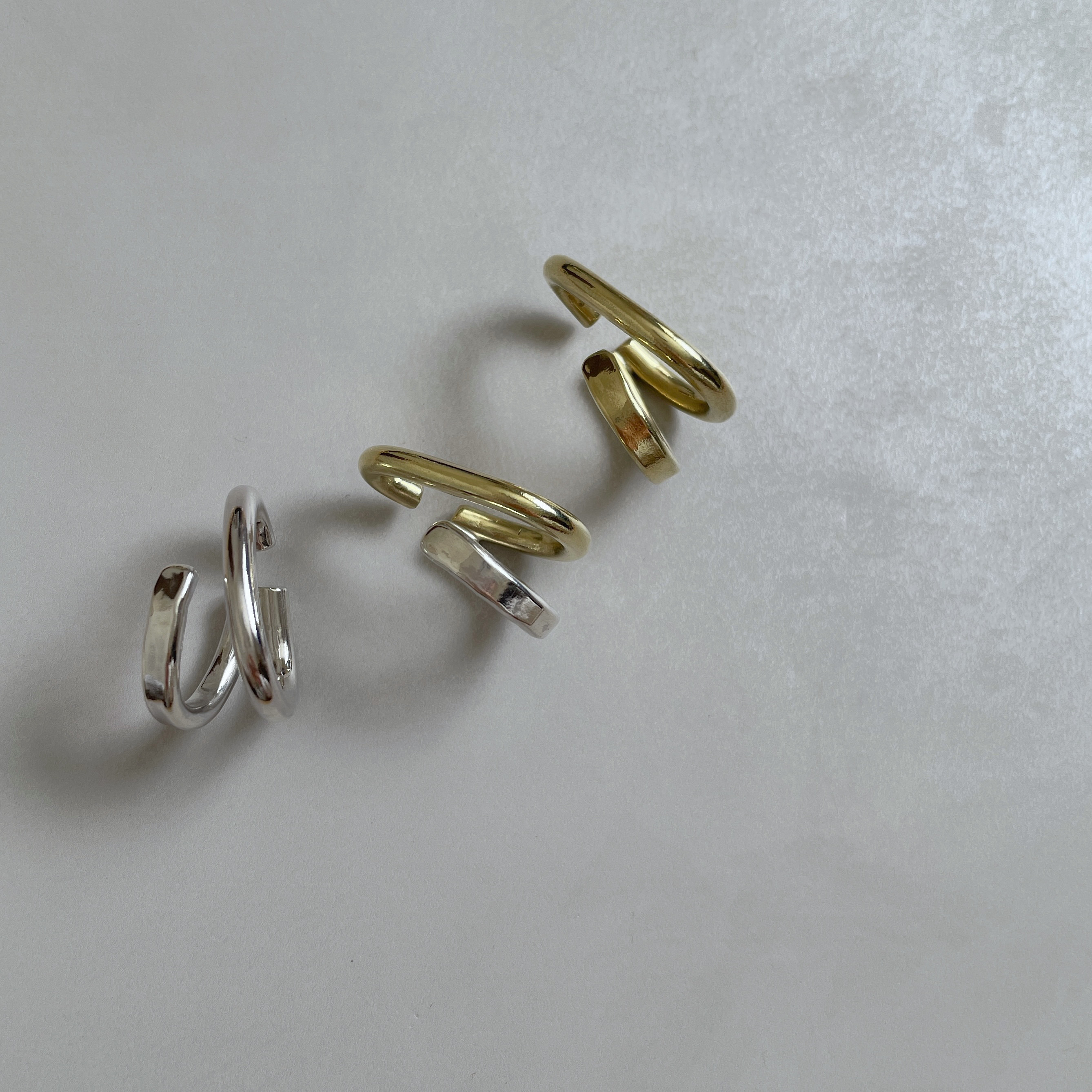 【brass】double line earcuff