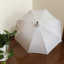 白絣日傘 1枚目の画像