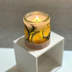 Botanical candle(オレンジ&ティーツリー) LEDティーライトキャンドル付き 送料無料 6枚目の画像
