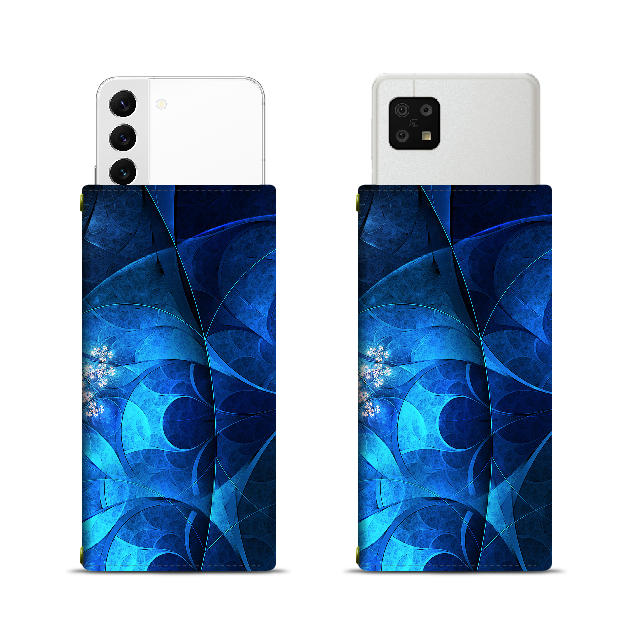 Android対応｜丙夜 - 和風 三つ折り手帳型スライド式スマホケース/スマホショルダー/カード収納