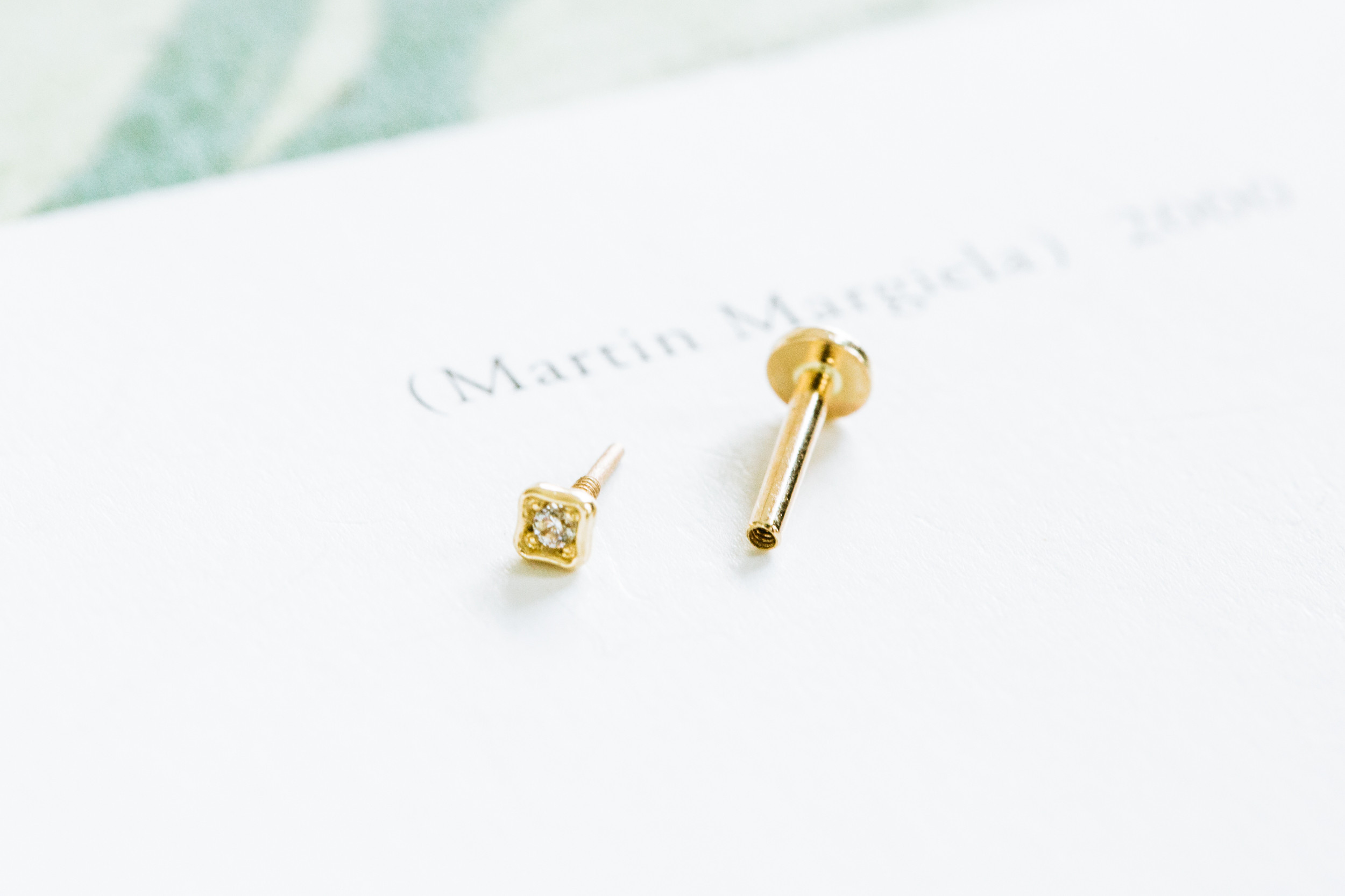 14K金 ゴールド Cz ヘリックス 軟骨 アンチトラガス アウター インナーコンク イヤリング ピアス ラブレット