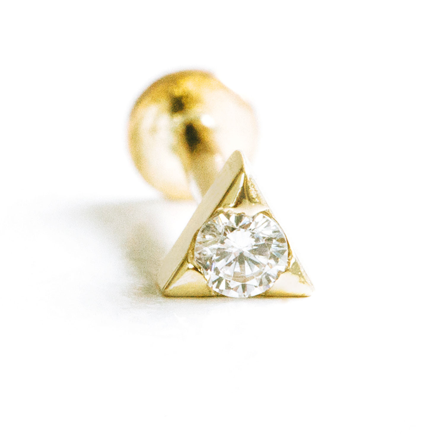 14K金 ゴールド Cz ヘリックス 軟骨 アンチトラガス アウター インナーコンク イヤリング ピアス ラブレット