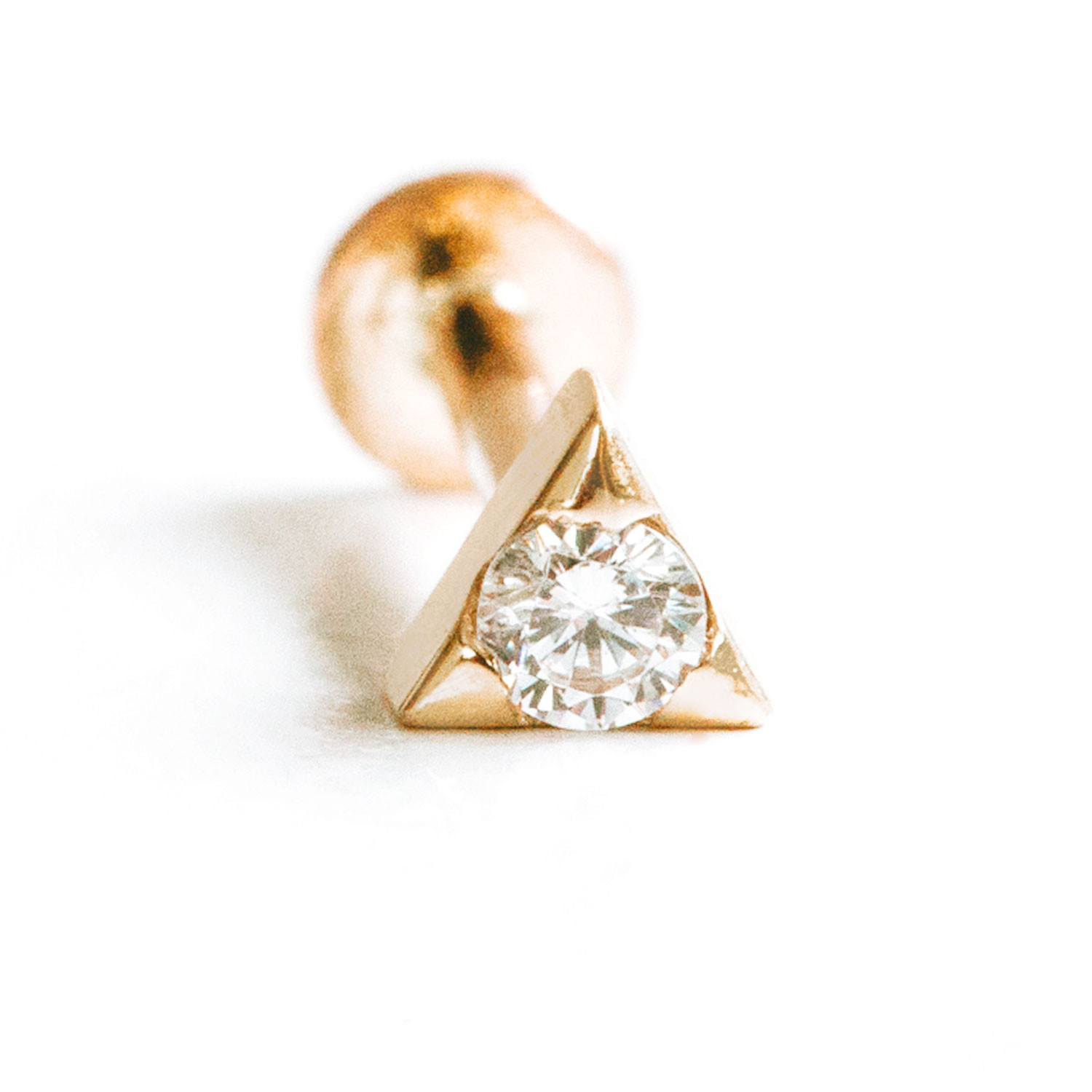 14K金 ゴールド Cz ヘリックス 軟骨 アンチトラガス アウター インナーコンク イヤリング ピアス ラブレット