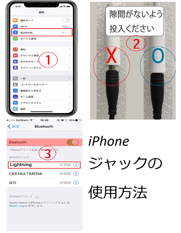 iphone イヤホン 変換アダプタ イヤホンジャック 3枚目の画像