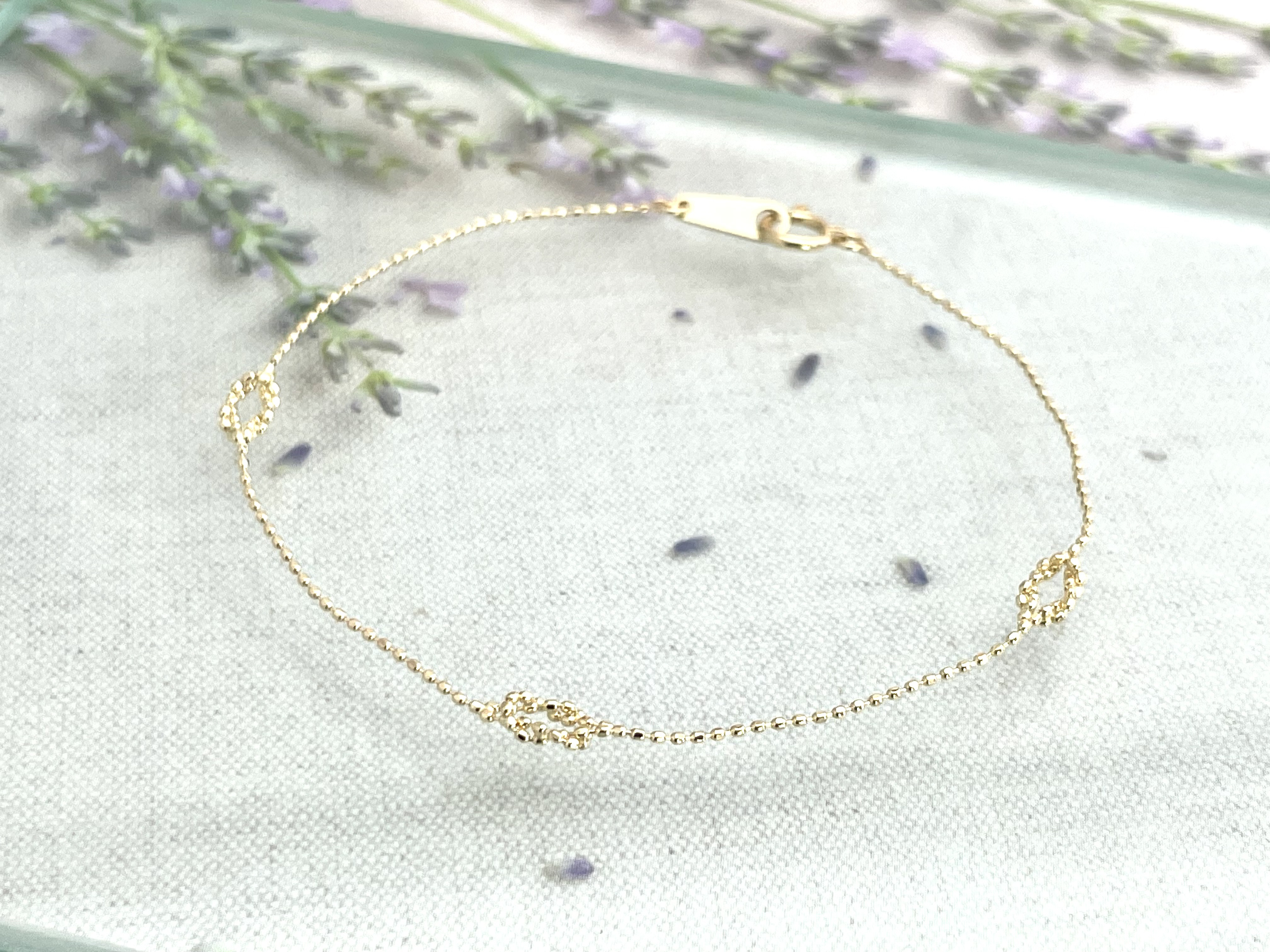 ～結びブレスレット～ No.310 K18YG 地金 ブレスレット