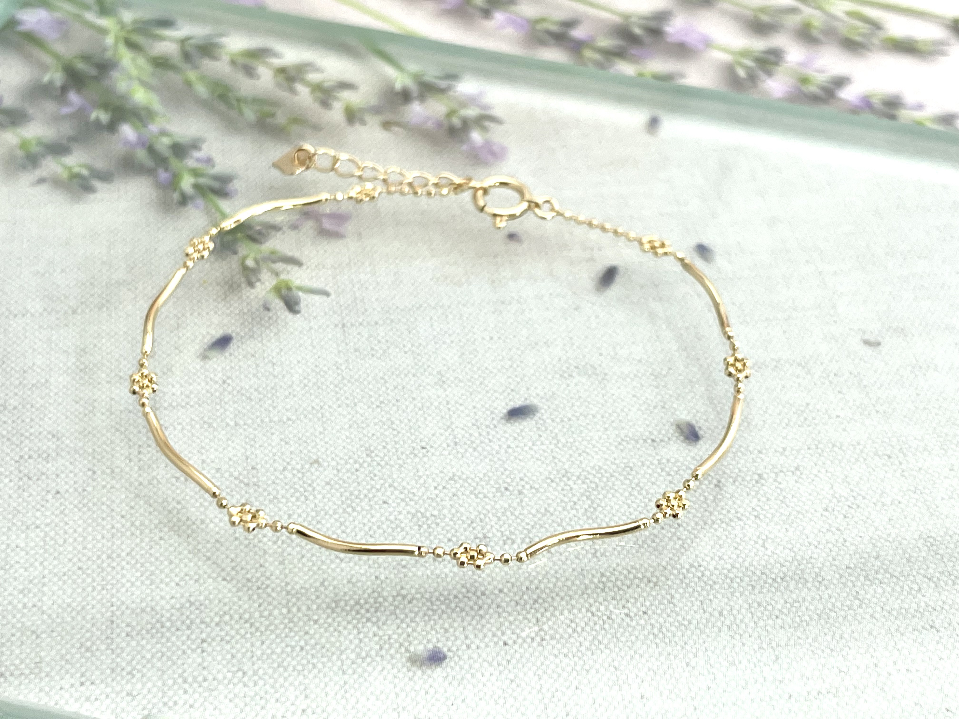 ～ウエーブラインブレスレット～ No.311 K18YG 地金 ブレスレット