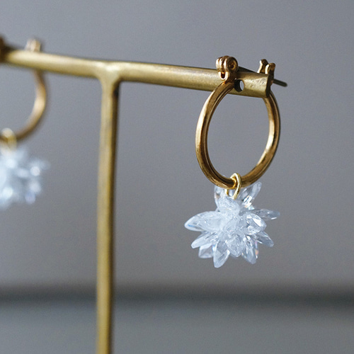 Creema限定】[ピアス]キュービックジルコニアのフープピアス