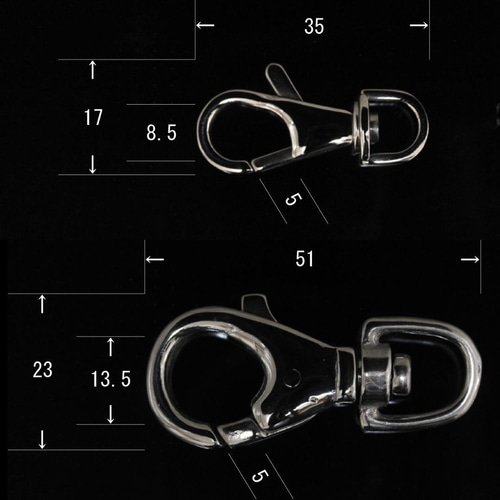 WSN ステンレス ウォレットチェーン キーチェーン 8mm幅 20～90cm